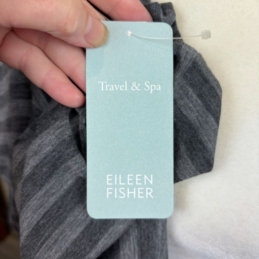 Eileen Fisher top, size Large, stripes, boxy, sustainable, NWT, made in USA - Picture 8 of 13